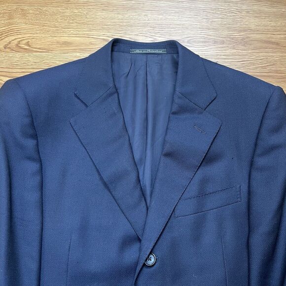 Ermenegildo Zegna High Performance Blazer Mens 40R Wool Jacket Navy Blue - Picture 3 of 16